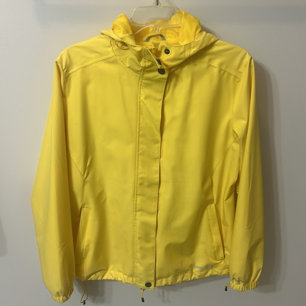 Women’s Yellow Rain Jacket by Avalanche Outdoor Supply Company, size medium